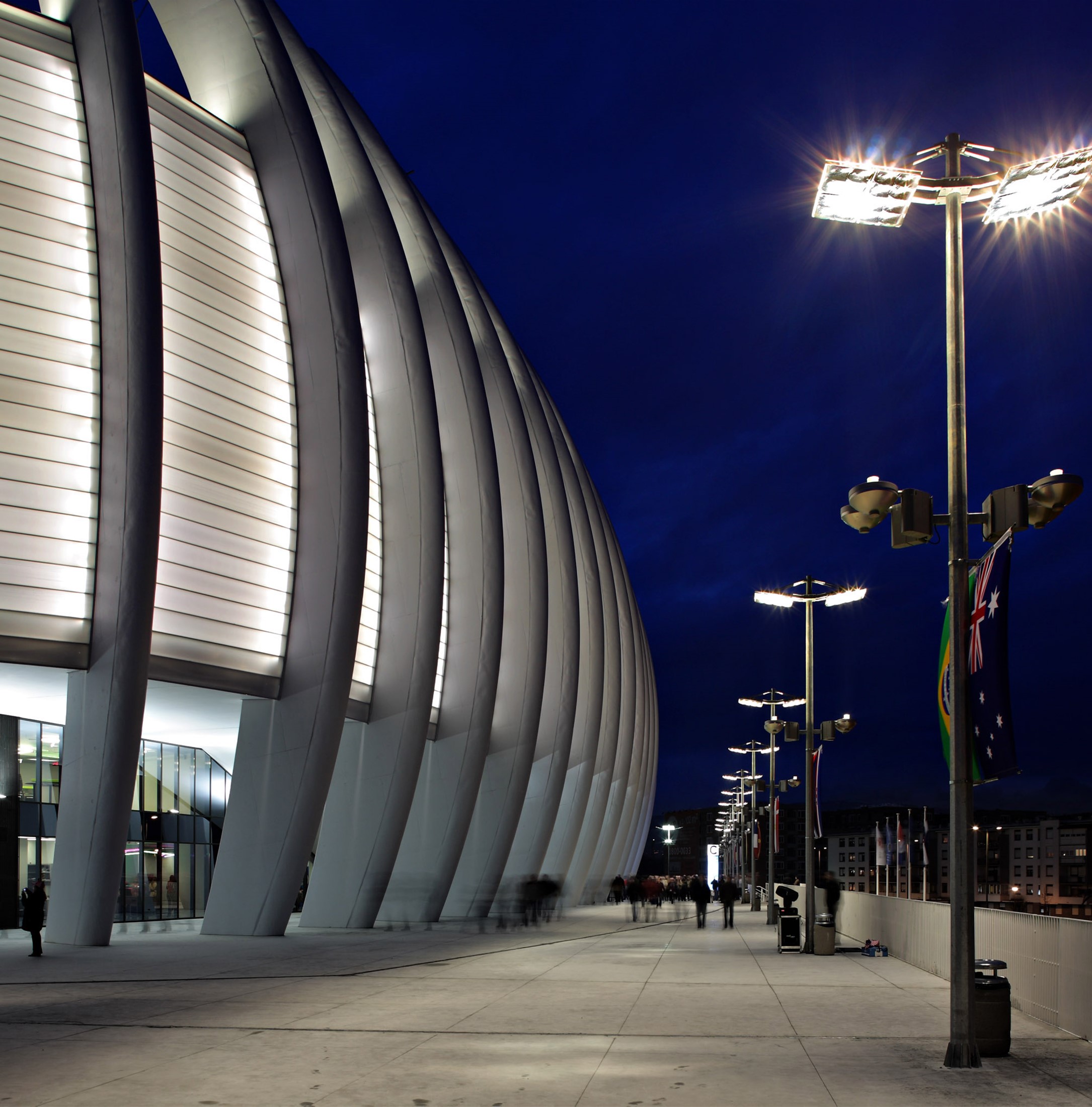 Arena Zagreb - dizajn rasvjete Arena Zagreb s boka i dizajn rasvjete