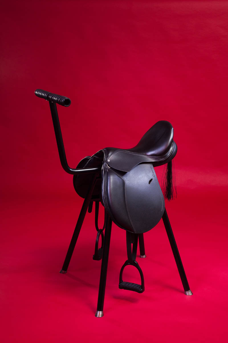 Easy Rider Easy Rider massive black leather saddle sculpture