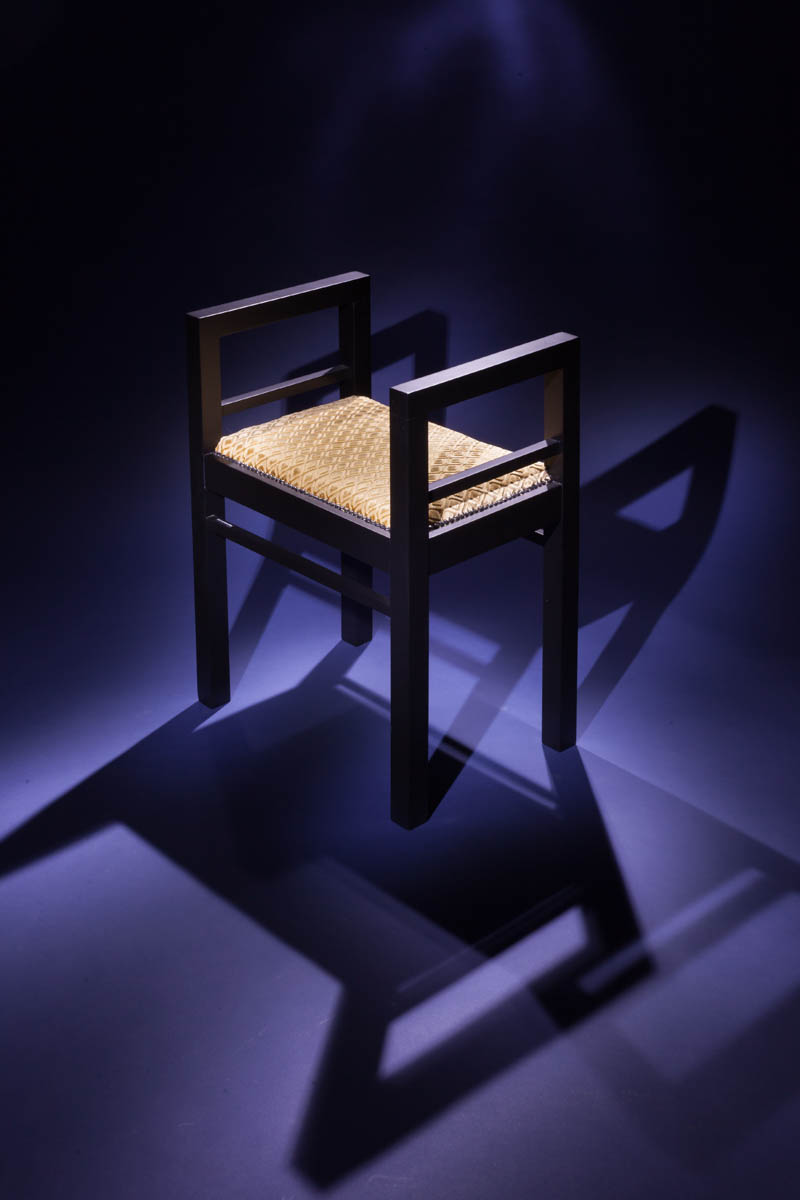 Memories Chair Memories Chair black wooden chair with golden seat