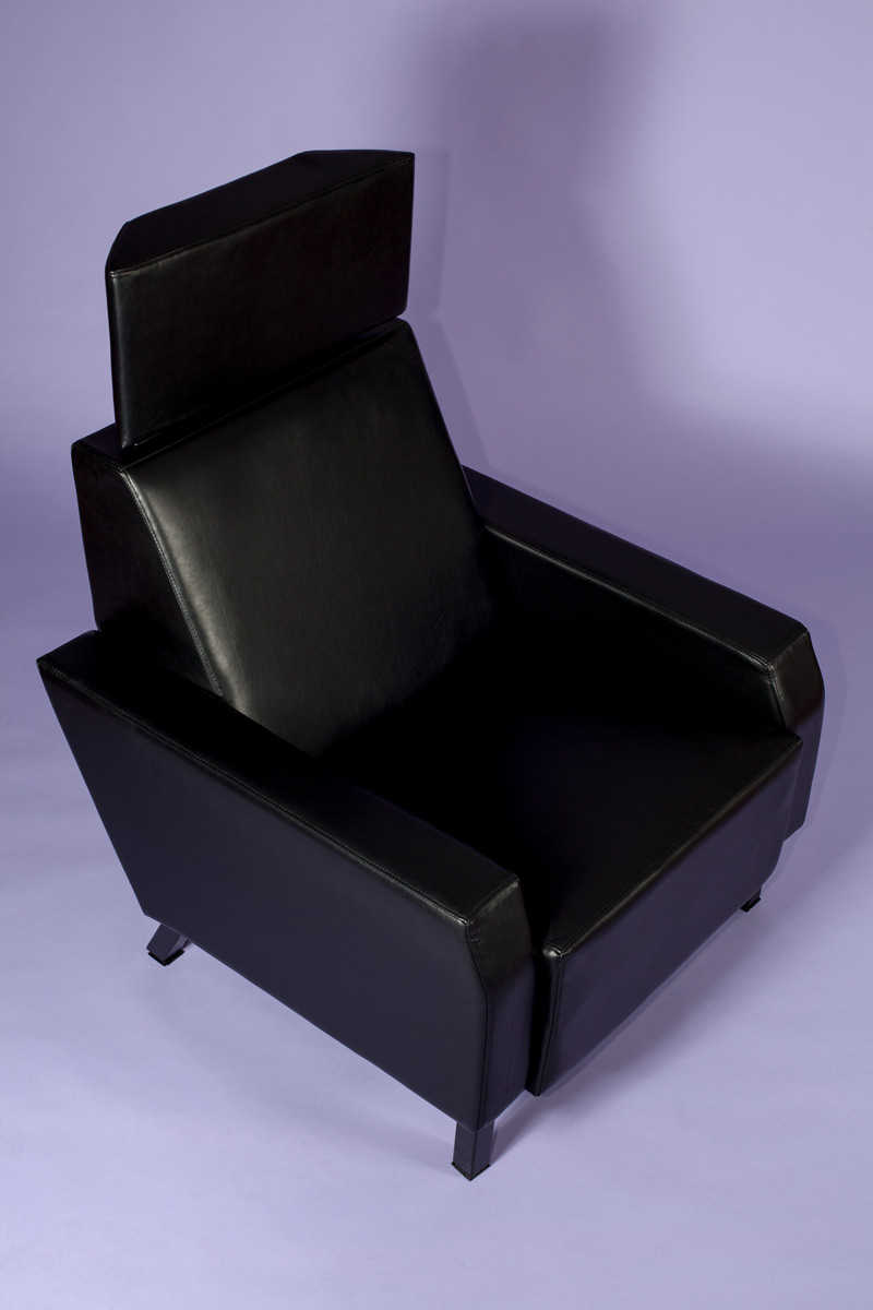 Men's Secrects Men's Secrects massive black leather armchair