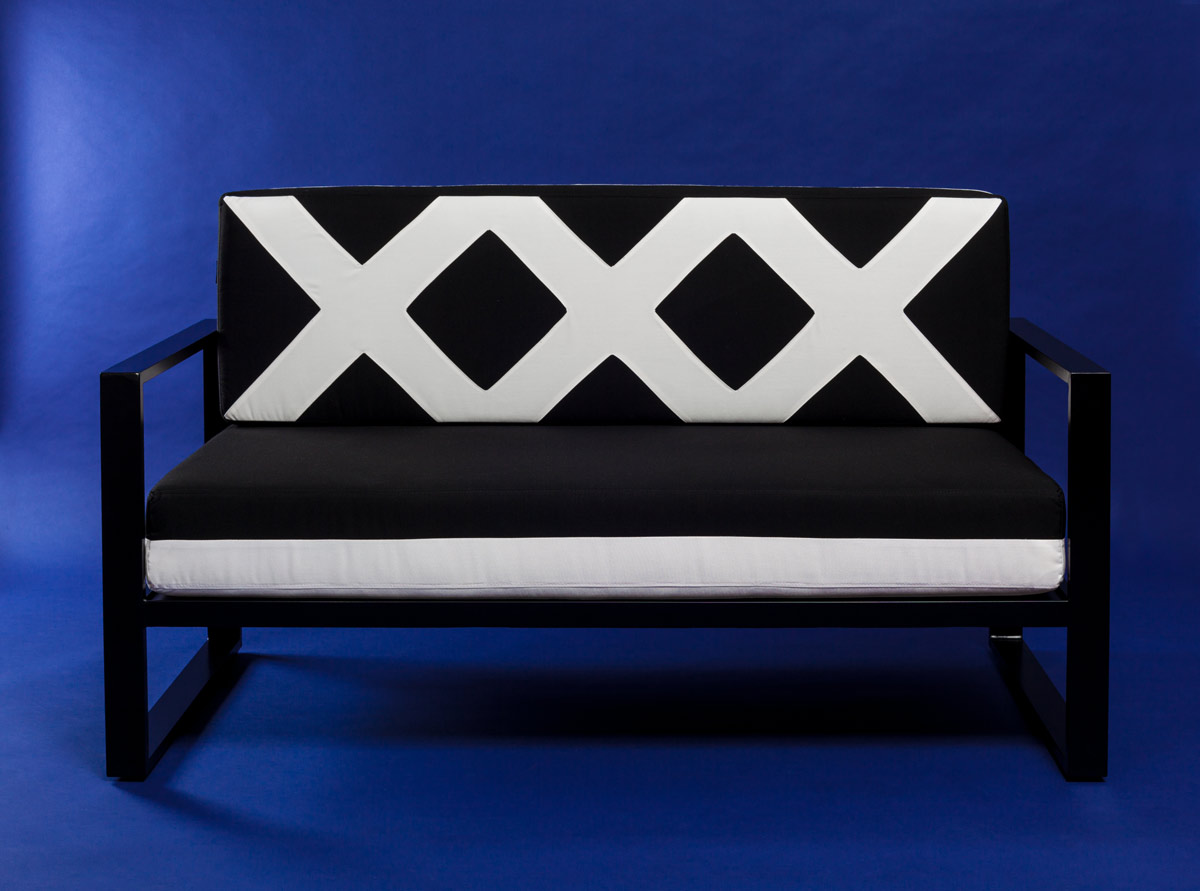 XXX Sofa XXX Sofa black white aluminum sofa